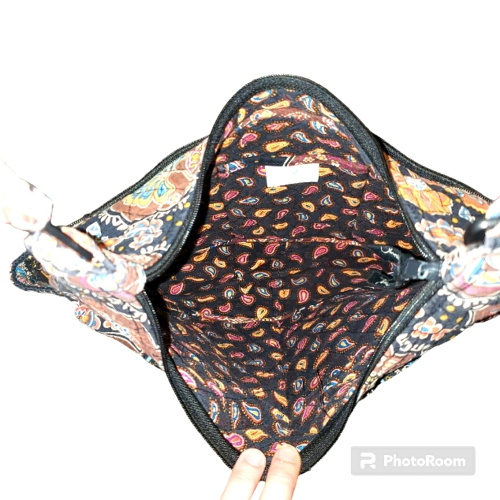Retired! Beautiful Kensington Maggie Brown Floral Paisley Vera Bradley Purse - Picture 7 of 13
